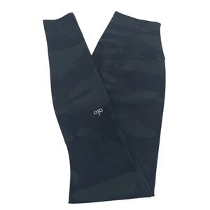 Alo Yoga High-Waist Vapor Camo Leggings Dark Gray Camouflage Small VN4505